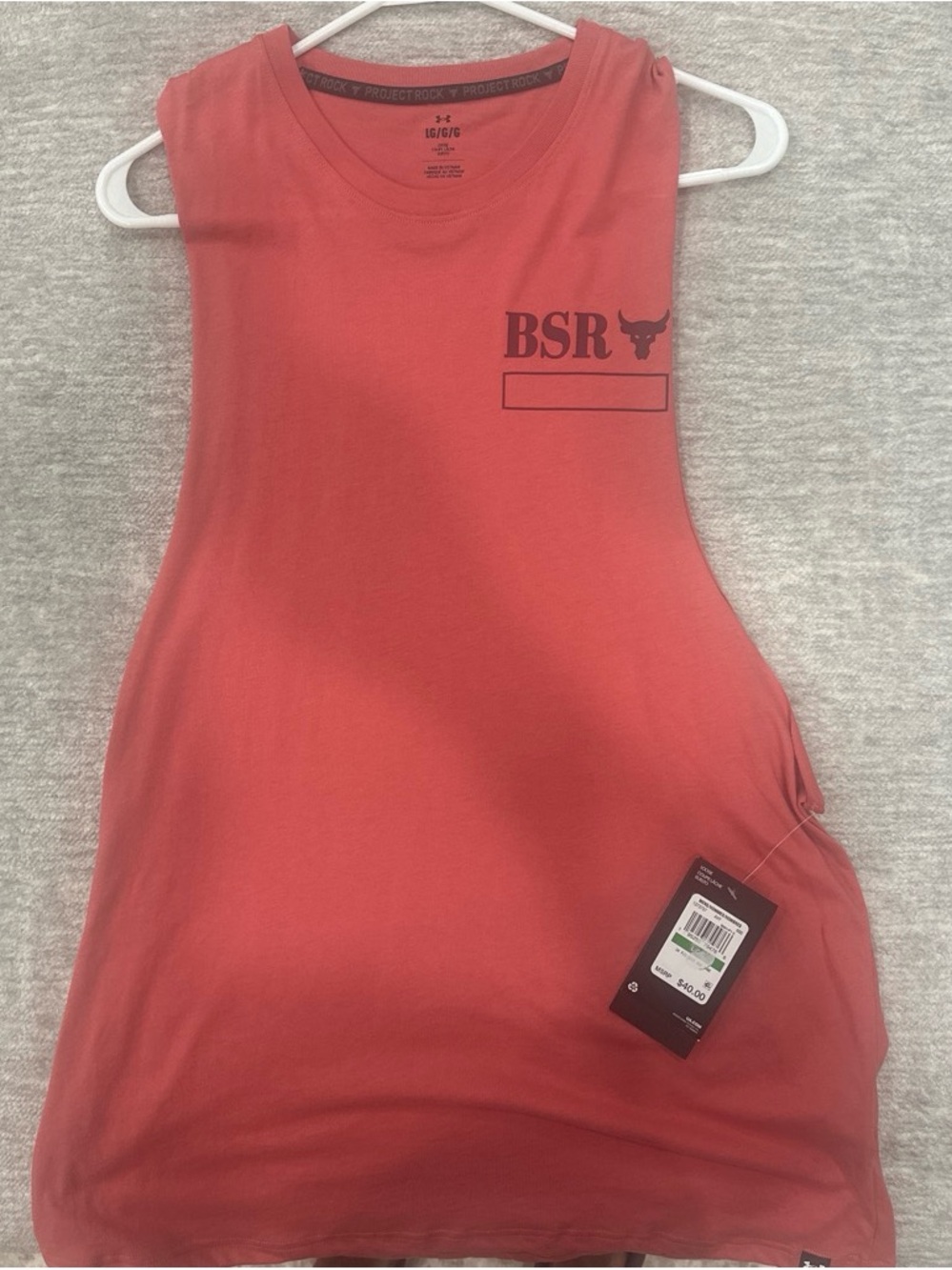 Under Armour Men's Coral Sleeveless Tank Top with BSR Logo